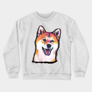 Shiba Inu Bright colorful pop dog art Crewneck Sweatshirt